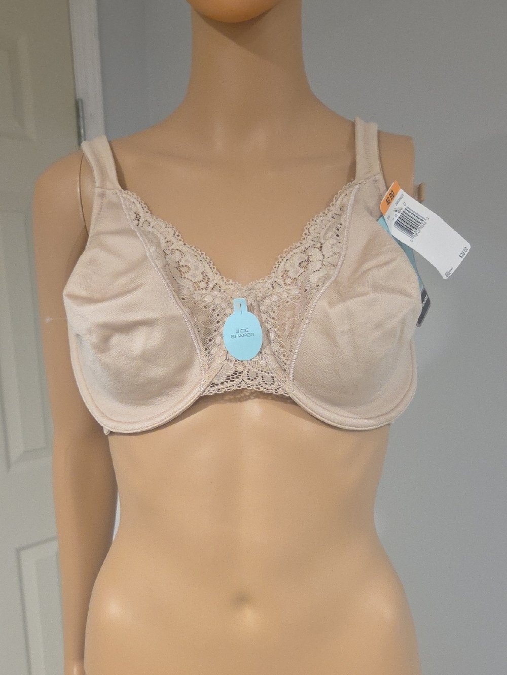 Vanity Fair Nude Lace-Trim Underwire Full-Coverage Bra